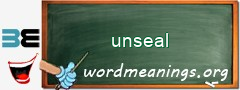 WordMeaning blackboard for unseal